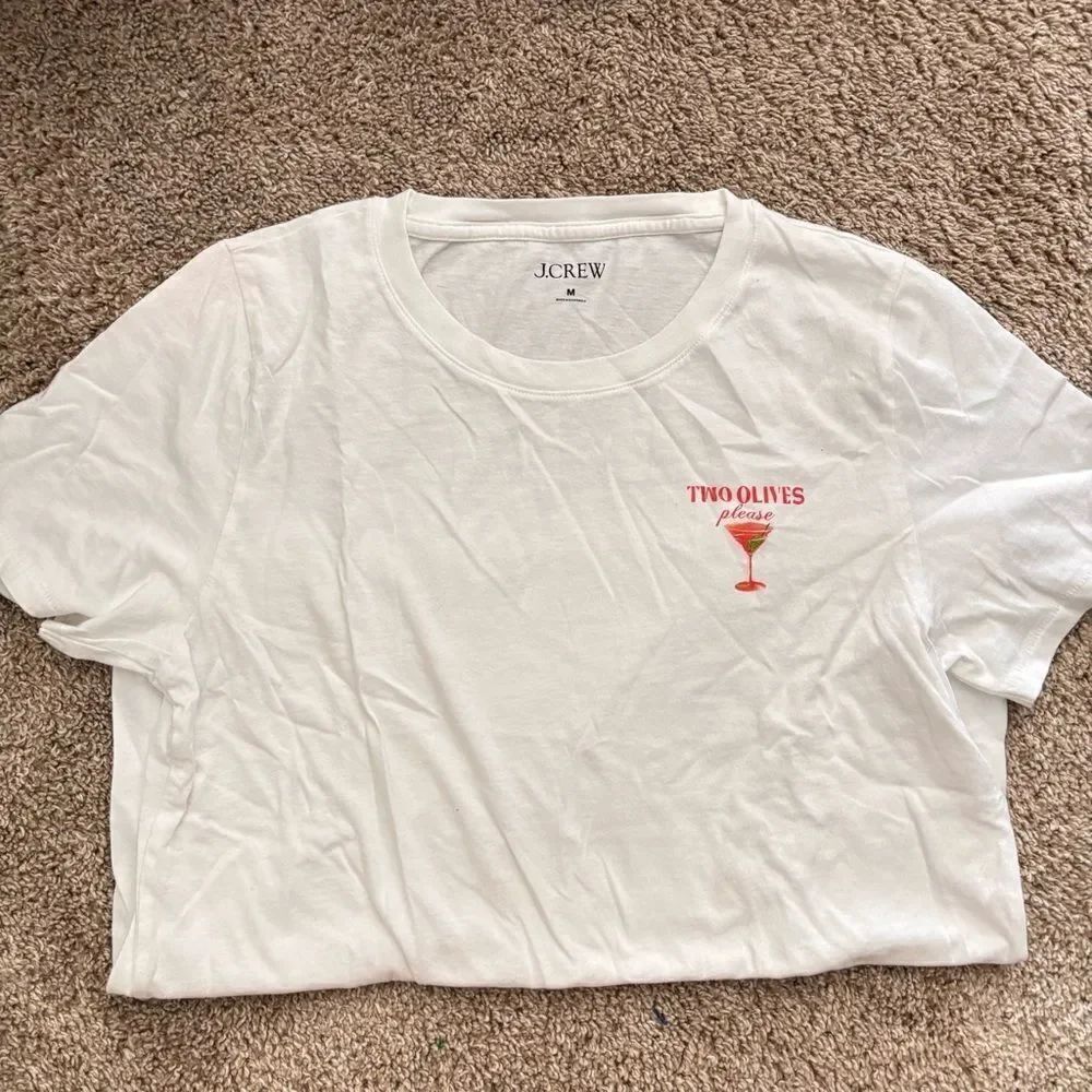 J. Crew Short Sleeve T-shirt “two olives please” - medium